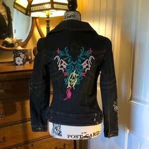 Artsy Embroidered Denim Jacket